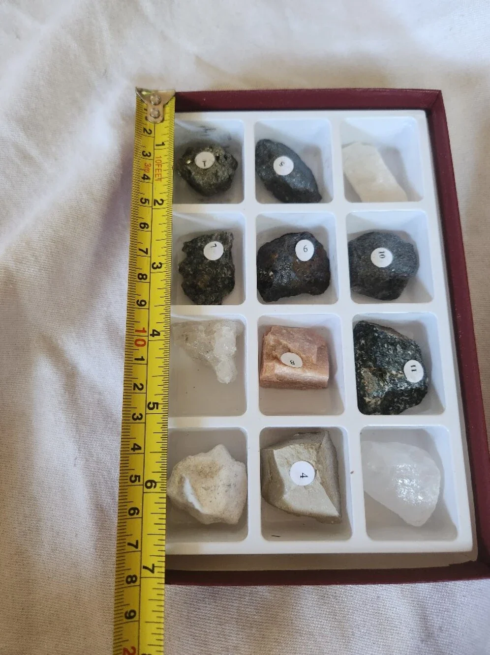 Mineral Identification Kit Rock Collection Educational Science Set 12 Piece
